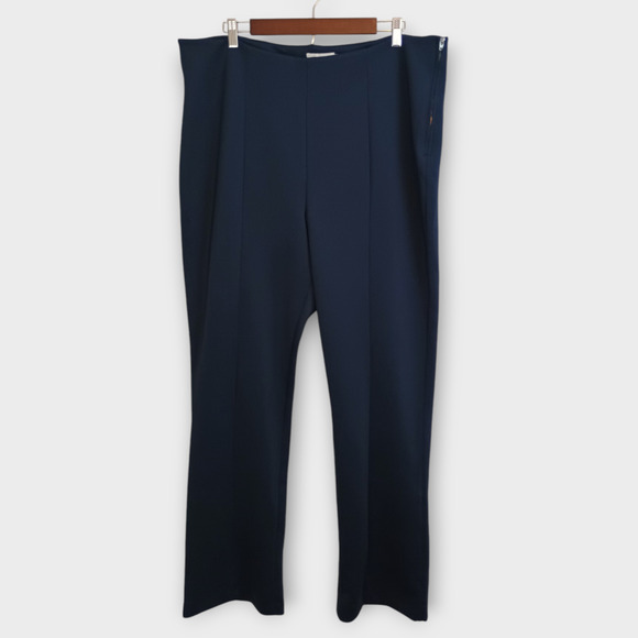 Good American Pants Women 6 (3XL) Navy Scuba Stretch Minimalist Corpcore Trouser - Picture 1 of 6